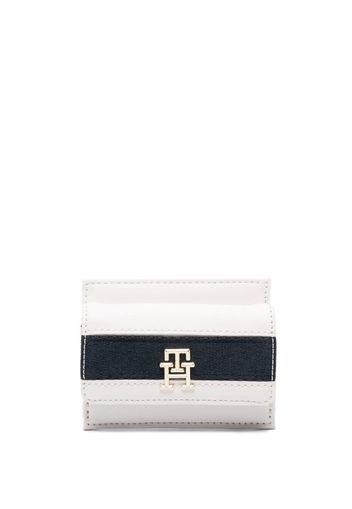 Tommy Hilfiger logo-plaque colour-block cardholder - Nude