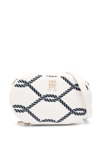 Tommy Hilfiger rope-print crossbody bag - Nude