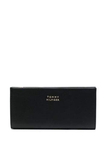 Tommy Hilfiger logo-plaque leather wallet - Schwarz