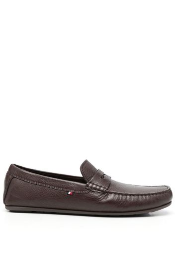 Tommy Hilfiger pebbled leather loafers - Braun
