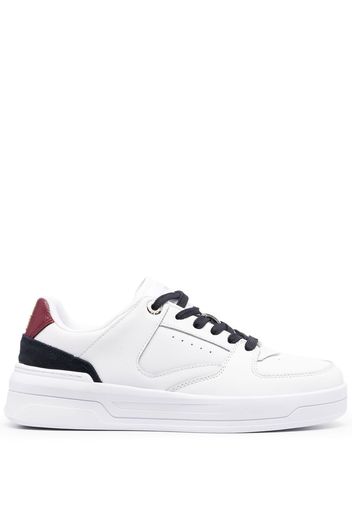 Tommy Hilfiger monogram low-top leather sneakers - Weiß