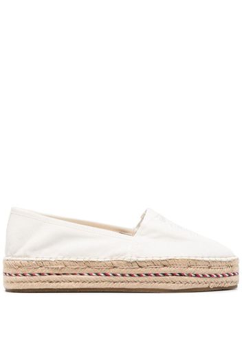 Tommy Hilfiger logo-embroidered espadrilles - Weiß