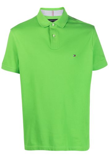 Tommy Hilfiger embroidered-logo cotton polo shirt - Grün