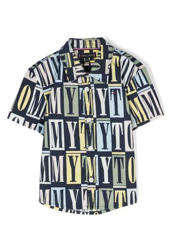 Tommy Hilfiger Junior logo-print short-sleeved shirt - Blau