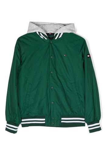 Tommy Hilfiger Junior Kapuzenjacke mit Logo - Grün