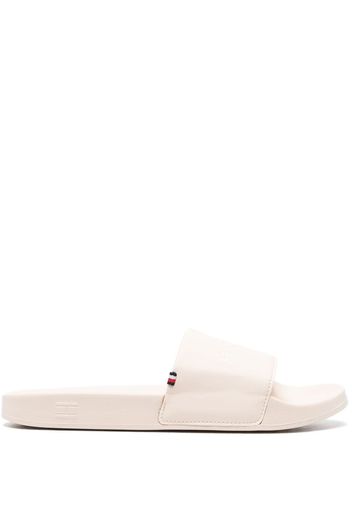 Tommy Hilfiger logo-debossed slides - Nude