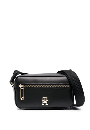 Tommy Hilfiger Iconic logo-plaque crossbody bag - Schwarz