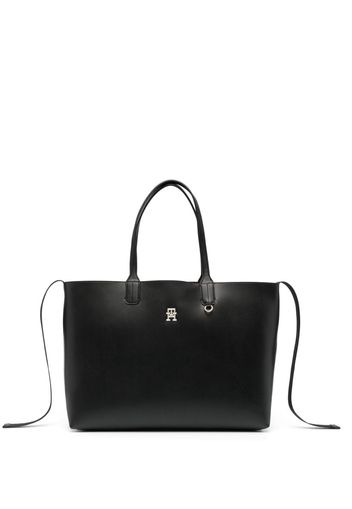 Tommy Hilfiger Iconic monogram-plaque tote bag - Schwarz