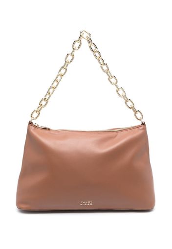 Tommy Hilfiger chain-link shoulder bag - Braun