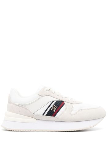 Tommy Hilfiger panelled suede sneakers - Weiß