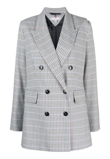 Tommy Hilfiger checked double-breasted blazer - Blau