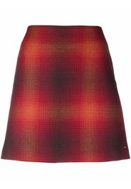 Tommy Hilfiger check-print wool skirt - Orange