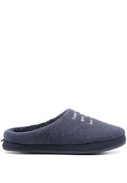 Tommy Hilfiger logo embroidery slippers - Blau