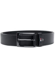 Tommy Hilfiger logo-plaque leather belt - Schwarz