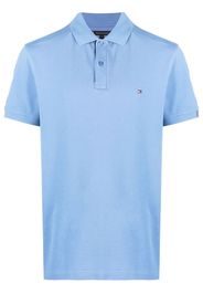 Tommy Hilfiger logo-embroidered polo shirt - Blau