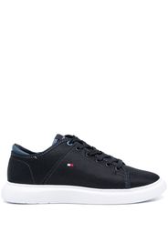 Tommy Hilfiger embroidered logo mesh low-top sneakers - Blau