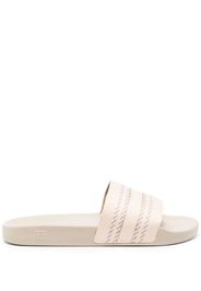 Tommy Hilfiger embroidered-logo stripe-detail slides - Nude