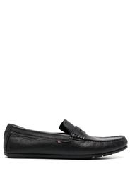 Tommy Hilfiger pebbled leather penny loafers - Schwarz