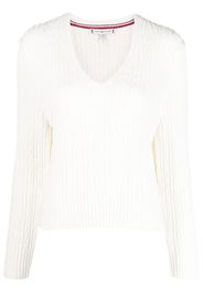 Tommy Hilfiger cable-knit long-sleeve jumper - Weiß