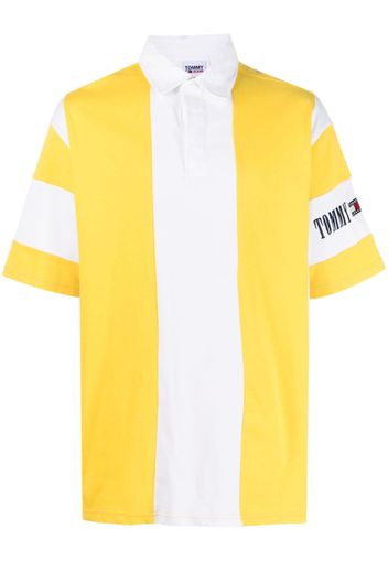 Tommy Jeans stripe-pattern cotton polo shirt - Gelb