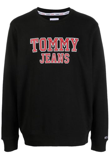 Tommy Jeans logo-print cotton sweatshirt - Schwarz