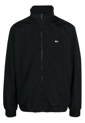 Tommy Jeans logo-patch zip-up lightweight jacket - Schwarz