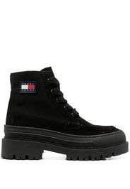 Tommy Jeans 40mm logo-patch lace-up boots - Schwarz