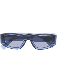 Tommy Jeans logo-print rectangle-frame sunglasses - Blau