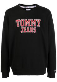 Tommy Jeans logo-print cotton sweatshirt - Schwarz