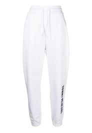 Tommy Jeans logo-print drawstring track pants - Weiß