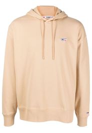 Tommy Jeans logo-appliqué drawstring hoodie - Nude