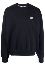 Tommy Jeans logo-patch ribbed sweatshirt - Blau