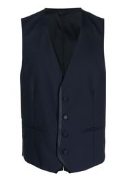 Tonello satin-trim tailored waistcoat - Blau
