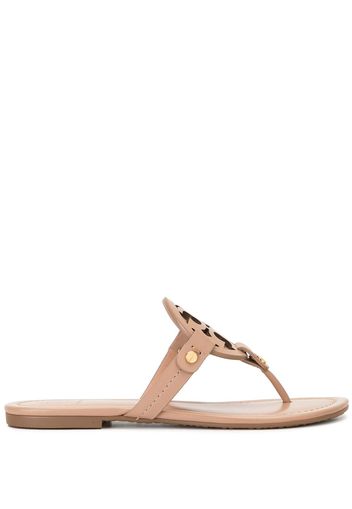 Tory Burch Sandalen mit T-Medaillon - Nude