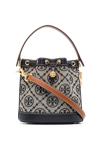 Tory Burch Beuteltasche mit Monogramm - Nude