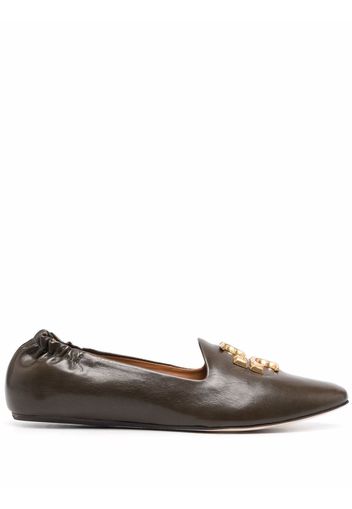 Tory Burch Eleanor leather ballerina shoes - Braun