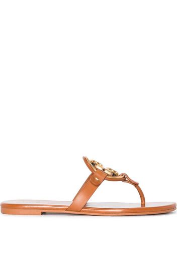 Tory Burch Miller flat thong sandals - Braun