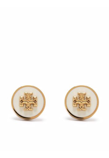 Tory Burch Kira enamel circle-stud earrings - Gold