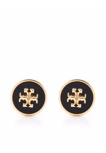 Tory Burch logo-embellished stud earrings - Schwarz