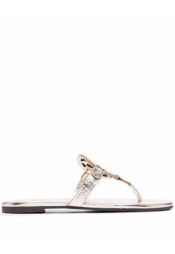 Tory Burch Ciabatte Miller metallic-effect sandals - Gold