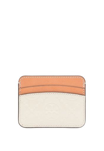 Tory Burch T monogram-embossed cardholder - Braun