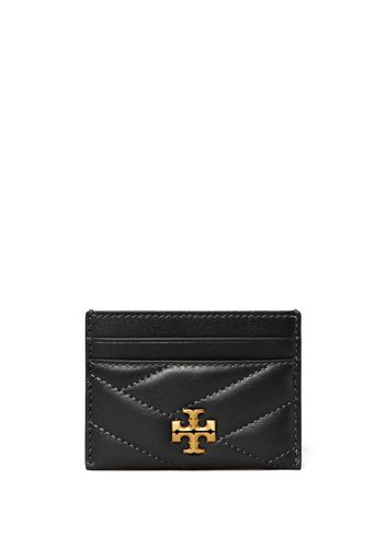 Tory Burch Gestepptes Kartenetui mit Logo-Schild - Schwarz