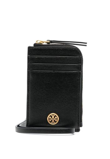 Tory Burch leather logo-plaque wallet - Schwarz