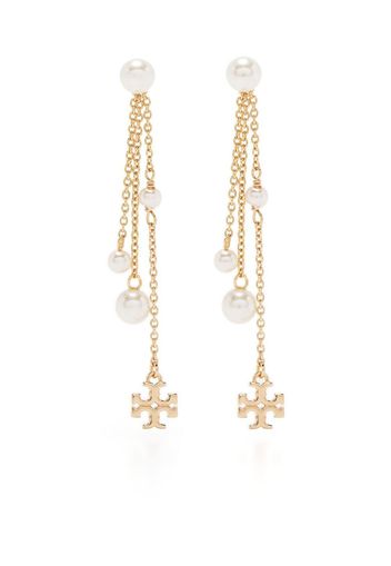 Tory Burch pearl-embellished drop earrings - Gold