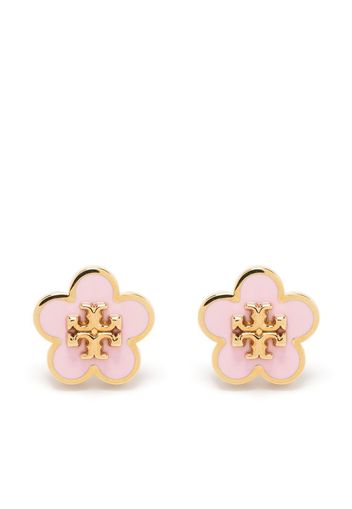 Tory Burch floral-detail stud earrings - Rosa