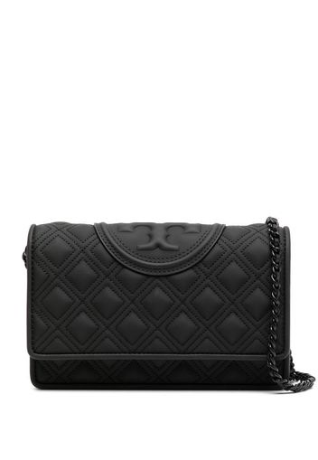 Tory Burch Fleming matte leather purse - Schwarz