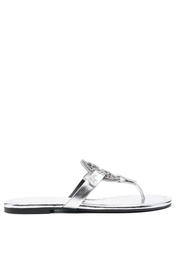 Tory Burch Miller logo-plaque sandals - Grau