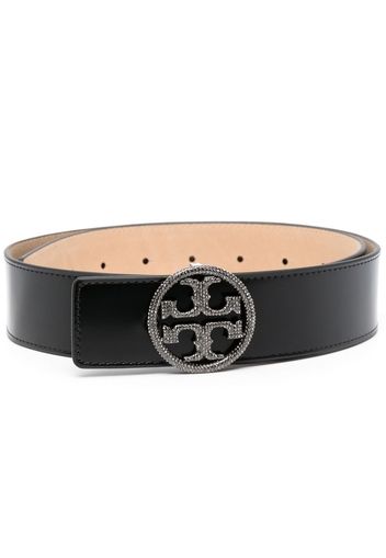 Tory Burch logo-buckle detail belt - Schwarz