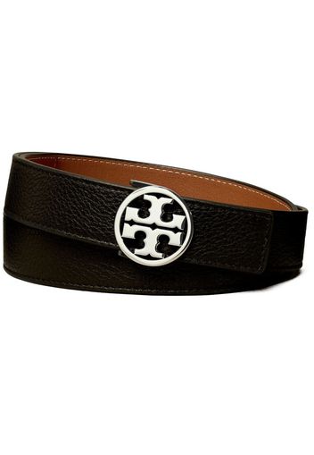 Tory Burch reversible logo-buckle leather belt - Schwarz