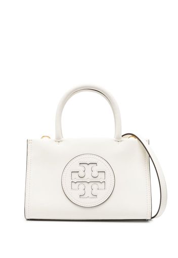 Tory Burch logo leather mini tote bag - Nude